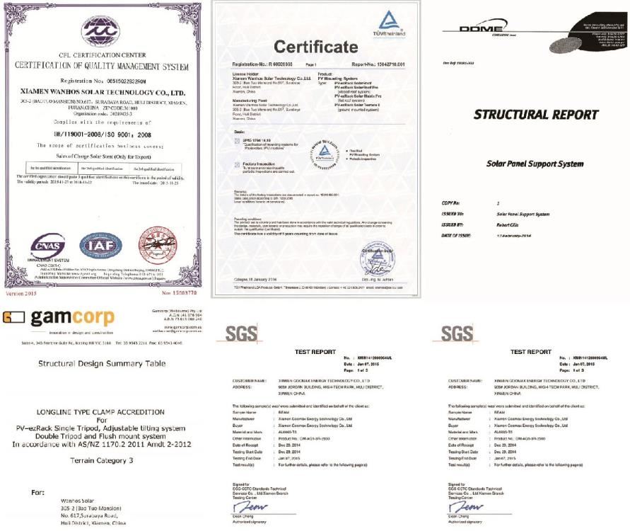 Certificate of Pv Wire Management Clips