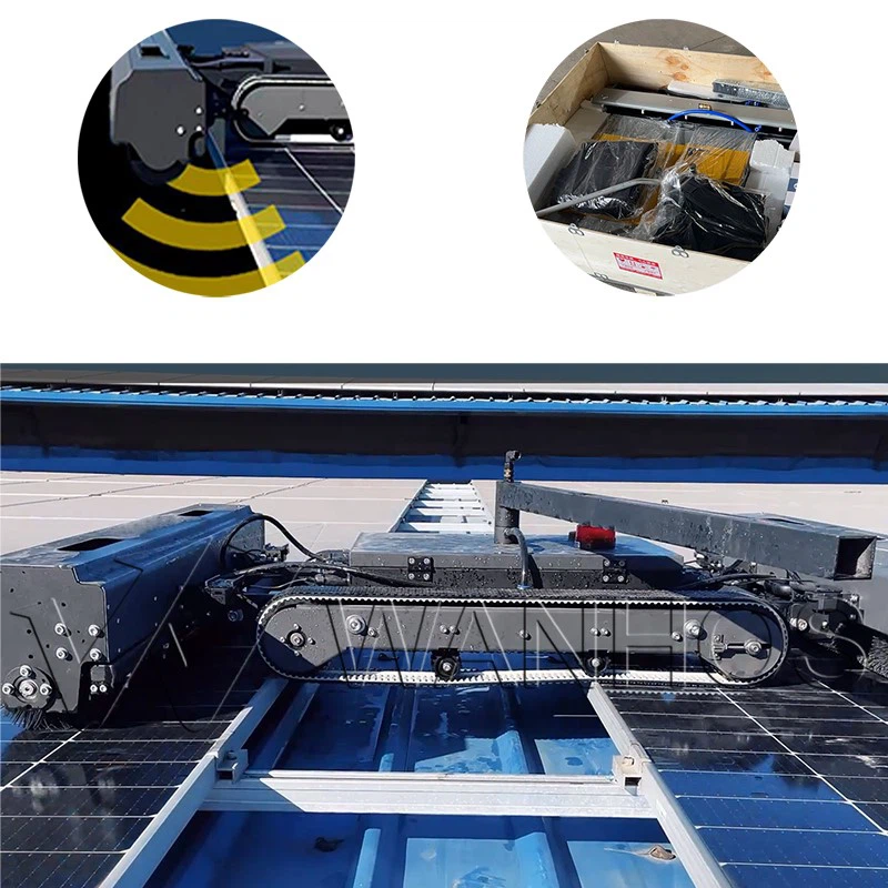 Solar Panel Auto Cleaning System Real Scene Solar Panel Auto Cleaning System Real Scene