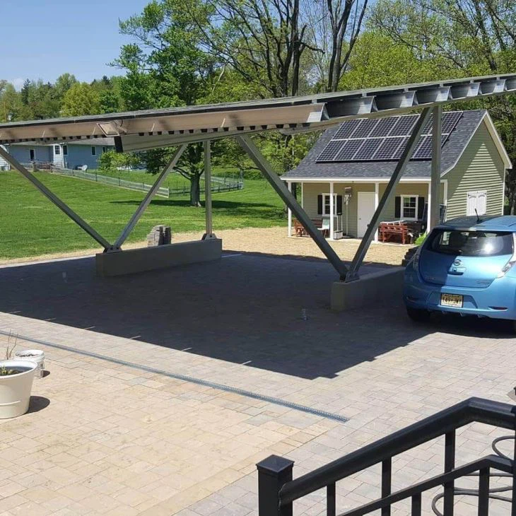 Solar Carport Aluminum Structures From China Manufacture Design Custom-Made Carport Solar Racking Systems