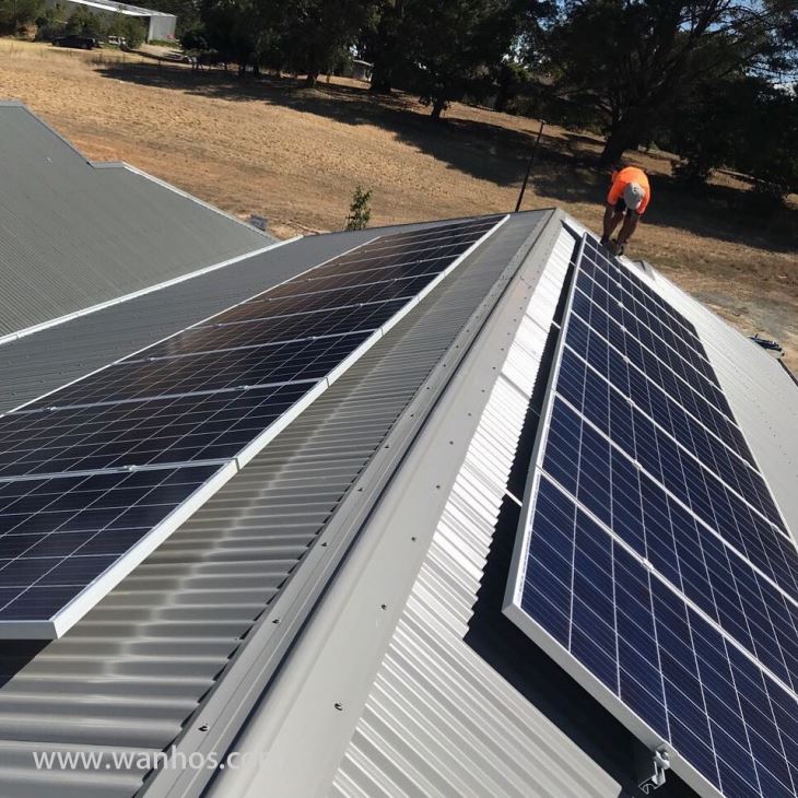 Photovoltaic Solar Panel Rooftop Installation Tin Bracket Solar Roof Solutions