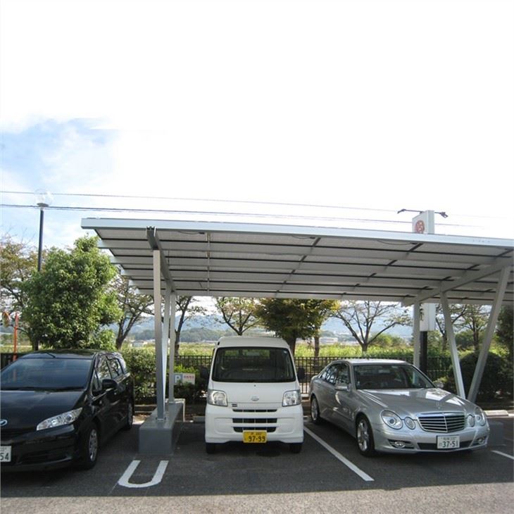 carport solar mounting rack real scene